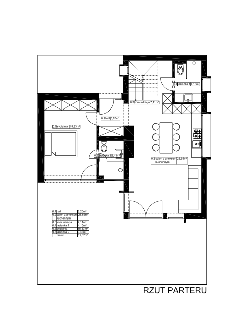Projekt Domu Modułowego Marysia 08 wykonany przez Architekta Piotra Łuckiego